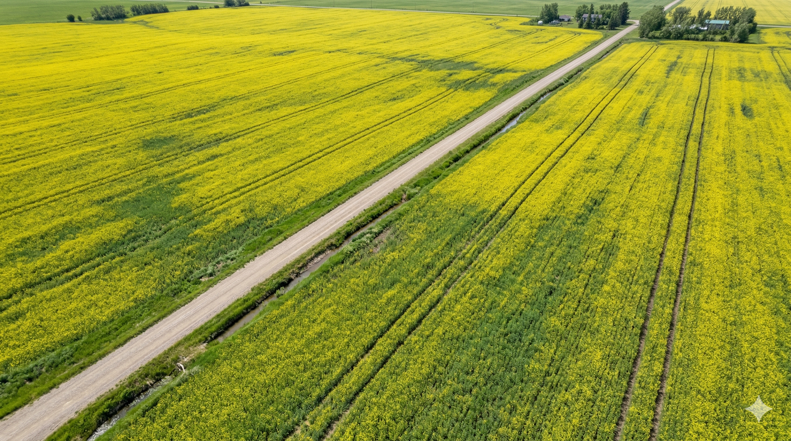 Canola field — human eye view